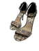 Michael Kors Collection Shoe Size 36 Beige & Gray Embossed Leather Sandals Beige & Gray / 36