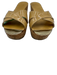 Jimmy Choo Shoe Size 36 Yellow & Brown Patent Leather Criss Cross Mule Sandals Yellow & Brown / 36