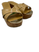 Jimmy Choo Shoe Size 36 Yellow & Brown Patent Leather Criss Cross Mule Sandals Yellow & Brown / 36
