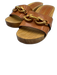 Tory Burch Shoe Size 5.5 Brown & Beige Leather Gold hardware Horsebit Clogs Brown & Beige / 5.5