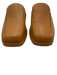 Vince Shoe Size 5.5 Cognac Brown Leather Square Toe Slip On Low Wedge Mules Cognac Brown / 5.5
