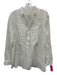 CP Shades Size XS White Linen Pintuck Half Button Long Sleeve Top White / XS