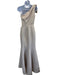 Amsale Size 2 Beige Polyester One Shoulder Bow Mermaid Gown Beige / 2