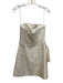 Lela Rose Size 2 White Polyester Blend Jacquard Bow Strapless Mini Dress White / 2