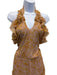 Alexis Size XS Orange & Purple Polyester Chiffon Overlay Abstract Floral Dress Orange & Purple / XS