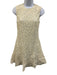 Simkhai Size 0 Cream Polyester Lace Knee Length Sleeveless Shift Dress Cream / 0