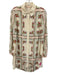 Tory Burch Size 00 Cream, Green, Red Silk Pleated Floral Button Down Shirt Dress Cream, Green, Red / 00