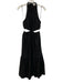 A.L.C. Size 2 Black Cotton Sleeveless Sleeveless Cut Outs Midi Dress Black / 2