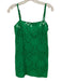 Johanna Ortiz Size 2 Green Sleeveless Floral Eyelet Braided Strap Mini Dress Green / 2