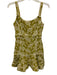 Alexis Size XS Chartreuse Yellow Acetate Blend Sleeveless Leaf Print Dress Chartreuse Yellow / XS