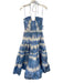 Alexis Size XS Blue & White Polyester Spaghetti Strap Tie Dye Halter Tie Dress Blue & White / XS