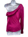 Jonathan Simkhai Size XS Magenta Pink Acetate Blend Long Sleeve Off Shoulder Top Magenta Pink / XS