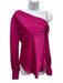 Jonathan Simkhai Size XS Magenta Pink Acetate Blend Long Sleeve Off Shoulder Top Magenta Pink / XS