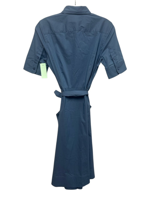 Lauren Ralph Lauren Black Size 0P Cornflower Blue Cotton Short Sleeve Midi Dress Cornflower Blue / 0P