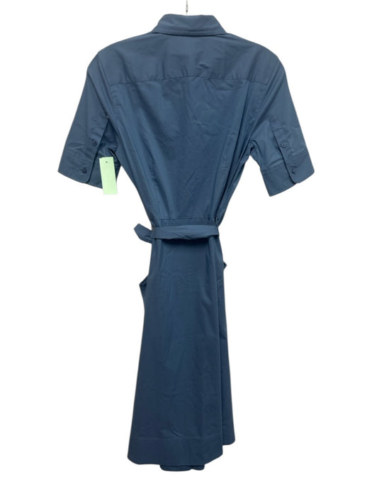 Lauren Ralph Lauren Black Size 0P Cornflower Blue Cotton Short Sleeve Midi Dress Cornflower Blue / 0P