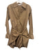 Veronica Beard Size 00 Beige Cotton Long Sleeve Buttons Knee Length Shirt Dress Beige / 00