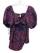 Sachin & Babi x Anthropologie Size XS Black, Red & Purple Polyester Floral Top Black, Red & Purple / XS