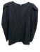 Mille Resort & Travel Size S Black Cotton 3/4 Sleeve Puff Shoulder Back Zip Top Black / S
