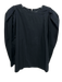 Mille Resort & Travel Size S Black Cotton 3/4 Sleeve Puff Shoulder Back Zip Top Black / S