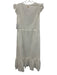 Palmacea Size S White Cotton Eyelet Ruffle Cap Sleeve Cover-Up Robe Dress White / S