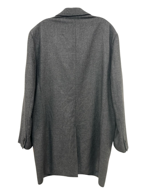 Club Monaco Size 44 Dark Gray Wool Blend Solid Overcoat Men's Jacket Dark Gray / 44