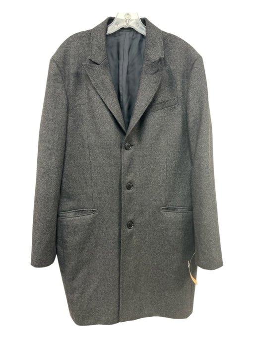 Club Monaco Size 44 Dark Gray Wool Blend Solid Overcoat Men's Jacket Dark Gray / 44
