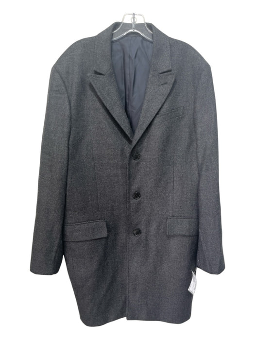 Club Monaco Size 44 Gray Wool Blend Solid Overcoat Men's Jacket 44