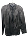 Lafayette 148 Size 16 Black Leather Lace Pockets Blazer Jacket Black / 16