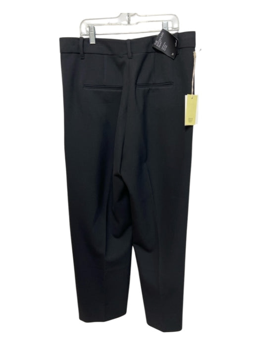 Wilfred Size 14 Black Polyester Blend High Rise Wide Leg Trouser Pants Black / 14