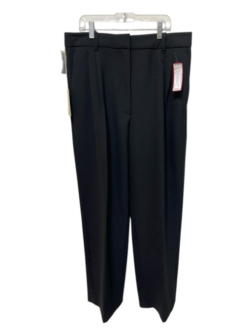 Wilfred Size 14 Black Polyester Blend High Rise Wide Leg Trouser Pants Black / 14