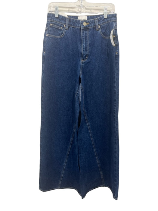 Abrand Jeans Size 28 Dark Wash Cotton Denim High Rise Wide Leg 5 Pocket Jeans Dark Wash / 28