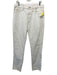 Frame Size 30 Cream Cotton Blend High Rise Contrast Stitch Straight Jeans Cream / 30