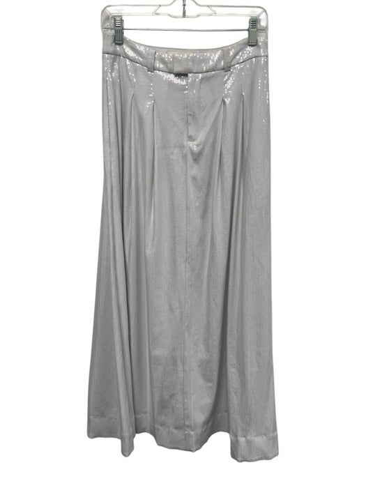By Anthropologie Size 4 White Polyester Blend Fully Sequined Pleat Detail Skirt White / 4