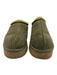 Ugg Shoe Size 9 Olive Green Leather Upper Suede Shearling Lined Platform Flats Olive Green / 9