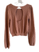 saltwater LUXE Size Small Mocha Cotton Blend Knubby back out Long Sleeve Top Mocha / Small