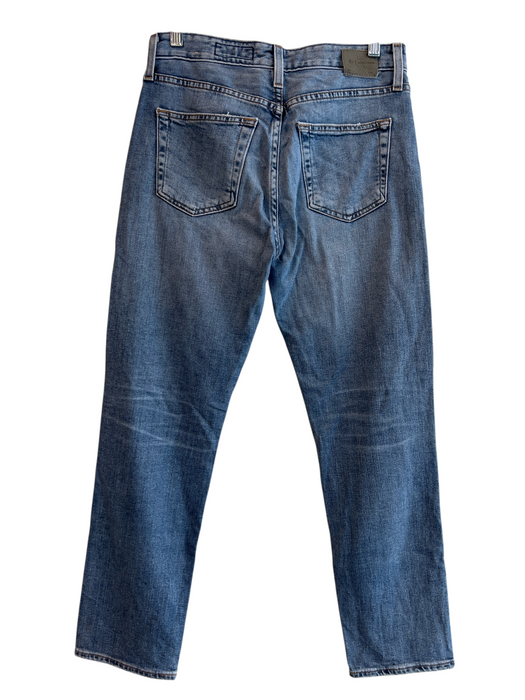 AG Size 26 Light Med Wash Cotton Blend Zip Fly 5 Pocket Straight Leg Jeans Light Med Wash / 26