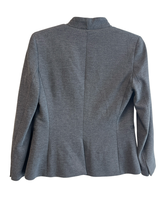 J Crew Size 2 Dark Gray Viscose Blend Open Front No Collar Blazer Dark Gray / 2