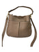 Annabel Ingal Taupe Brown Pebbled Leather Gold hardware Crossbody Zip Bag Taupe Brown / M