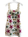 Queen of Sparkles Size S Cream & Multi Cotton Scallop Detail Sleeveless Dress Cream & Multi / S