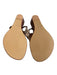 Mystique Shoe Size 9 Brown Leather Flip Flop Rhinestone Detail Wedge Shoes Brown / 9