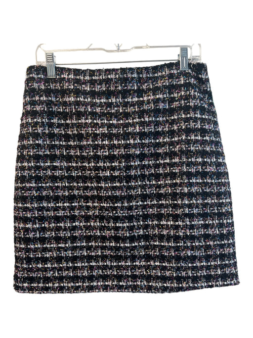 Bagatelle Size Medium Black, White & Multi Polyester Back Zip Plaid Skirt Black, White & Multi / Medium