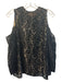 Alice & Olivia Size Medium Black Viscose Blend Sleeveless Velvet Overlay Top Black / Medium