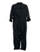 Madewell Size 8 Black Cotton 3/4 Sleeve Button Up Jumpsuit Black / 8