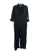 Madewell Size 8 Black Cotton 3/4 Sleeve Button Up Jumpsuit Black / 8