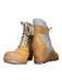 Sorel Shoe Size 10 Gray & Tan Canvas Leather Wedge Lace Up Athletic Booties Gray & Tan / 10