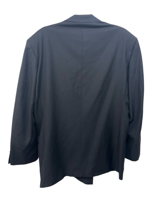 Armani Black Wool Blend Solid Double Breasted Men's Blazer Est 42