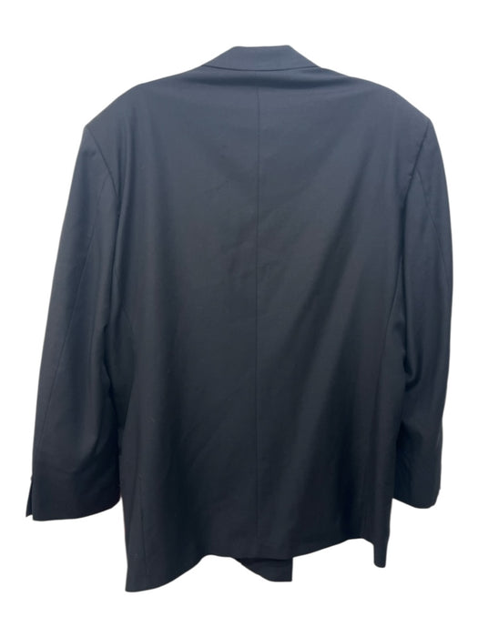 Armani Black Wool Blend Solid Double Breasted Men's Blazer Est 42