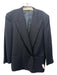 Armani Black Wool Blend Solid Double Breasted Men's Blazer Est 42