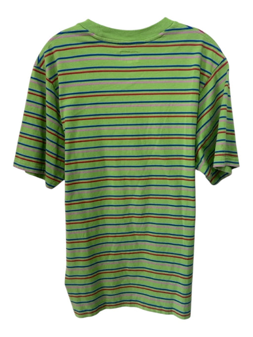 supreme Size M Green & Blue Cotton Striped T shirt Crew Men's Short Sleeve M