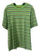 supreme Size M Green & Blue Cotton Striped T shirt Crew Men's Short Sleeve M